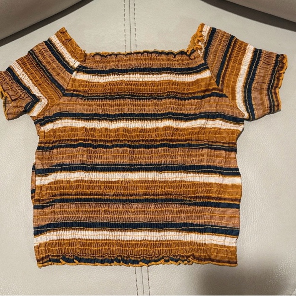 Striped Smocked Women's Top